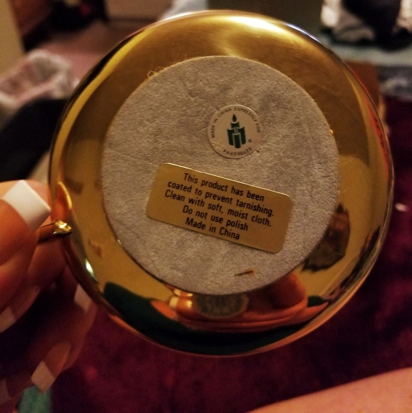 NIB partylite brass saucerlite - Picture 2 of 2